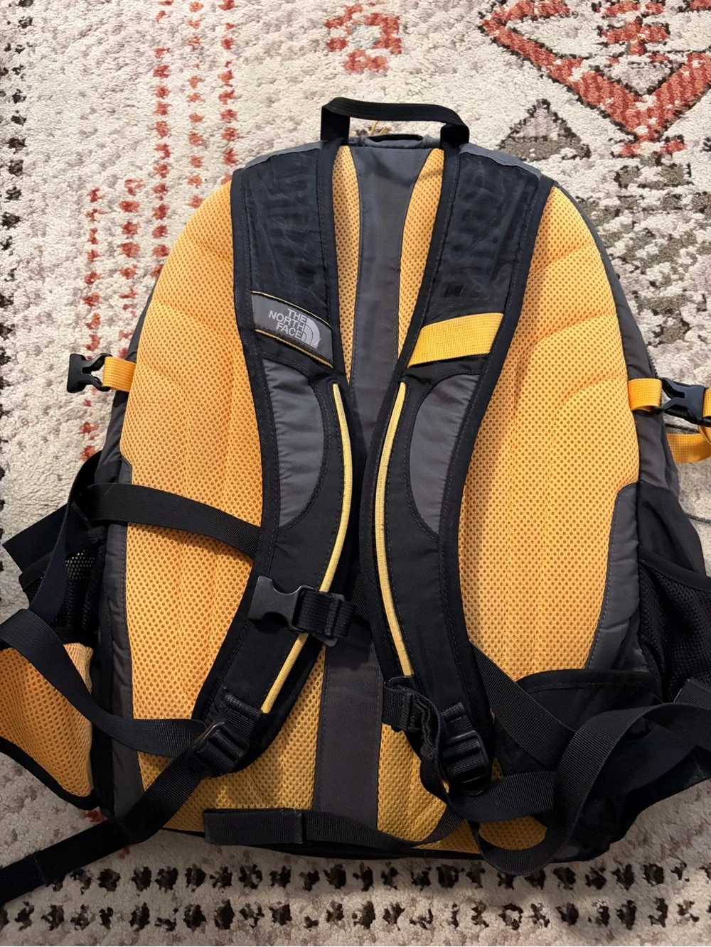 The North Face Borealis Backpack Yellow and Black Daypack with Front Bungee